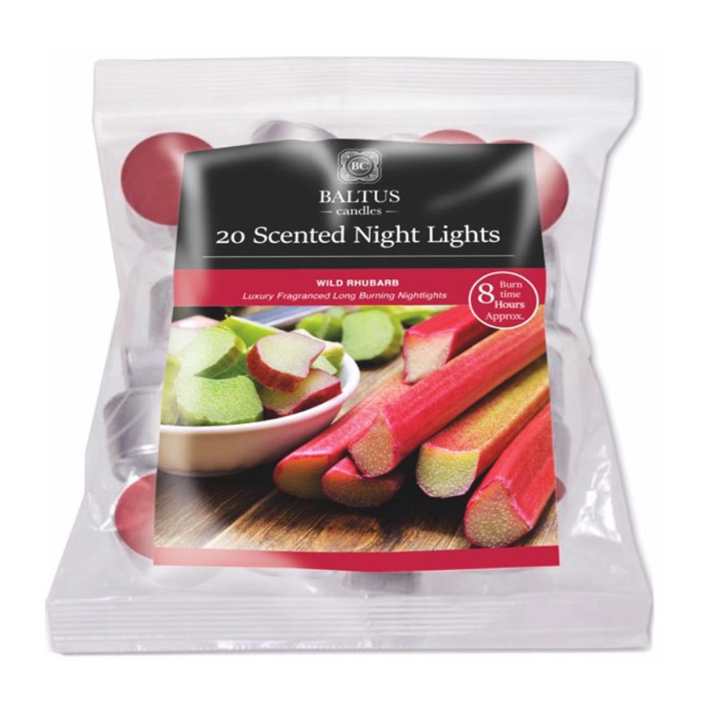 Baltus Wild Rhubarb 8 Hour Long Burn Tealights (Pack of 20) £3.59